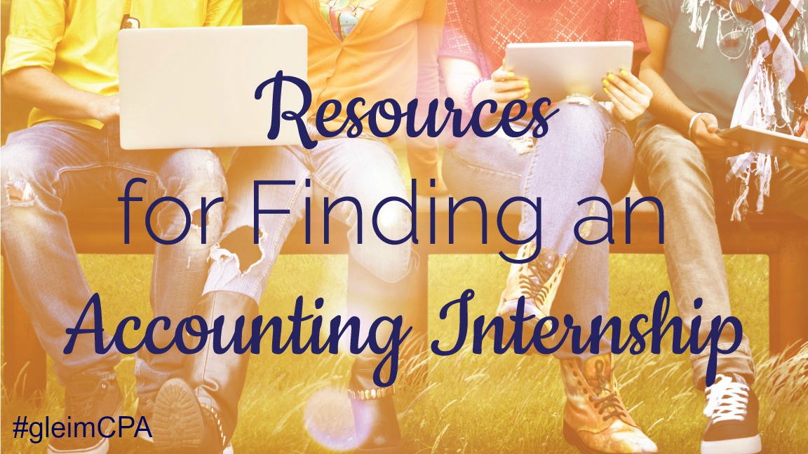 resources to find an accounting internship