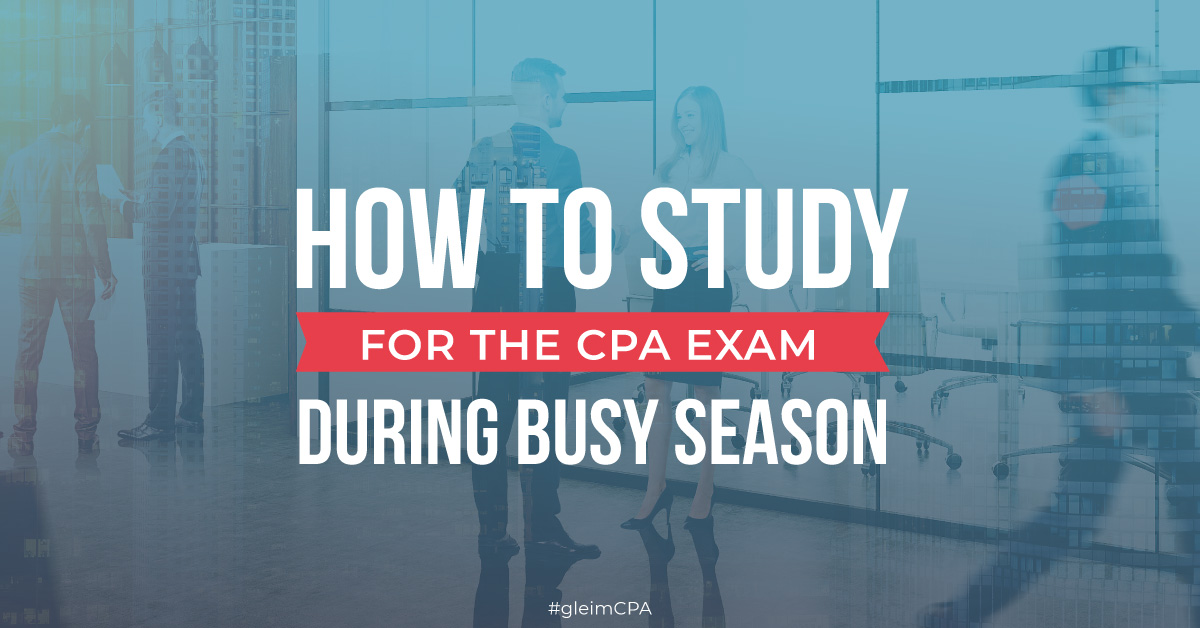 CPA candidates discussing busy season study tips at the office.