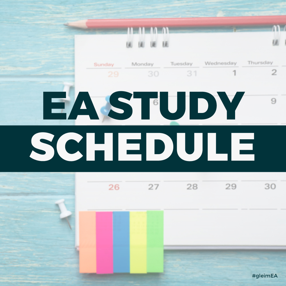 EA study schedule - Pass Enrolled Agent exam before TCJA