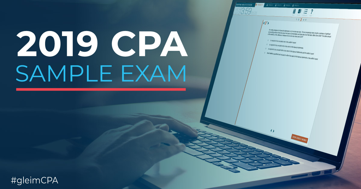 CPA candidate taking the new CPA sample exam