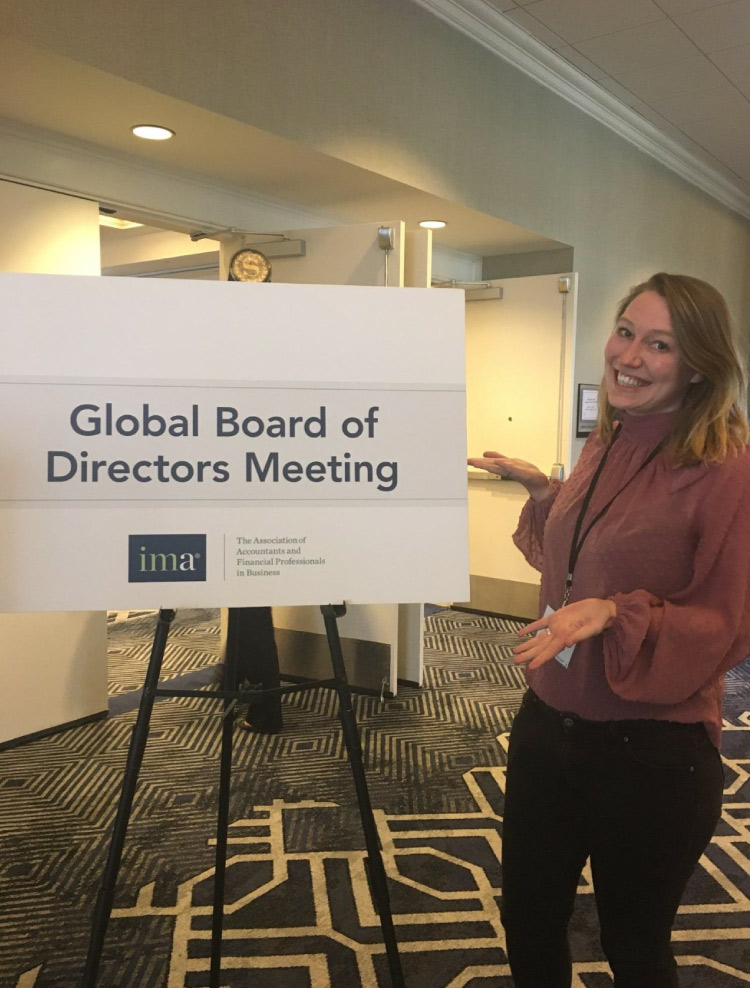 Brigitte de Graaff at Global Board of Directors Meeting at IMA conference.
