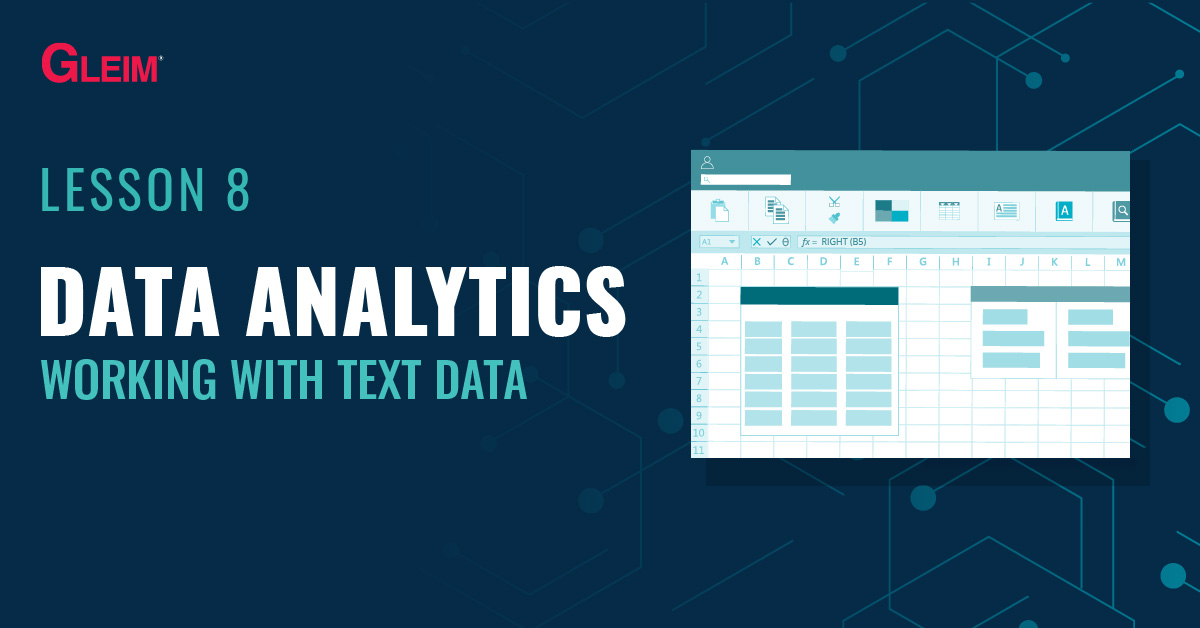 Lesson 8: Data Analytics and working with text data.