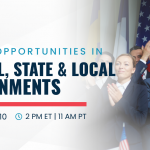 Career Opportunities in Federal, State, and Local Governments | November 10 | 2 pm ET | 11 am PT